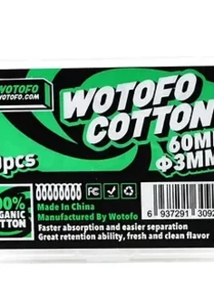 Хлопковая вата Wotofo Agleted Organic Cotton (30 шт.), изображение 1