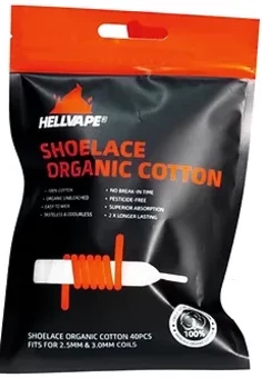 Хлопковая вата (шнурки) Hellvape Shoelace Organic Cotton (40 шт.), изображение 1