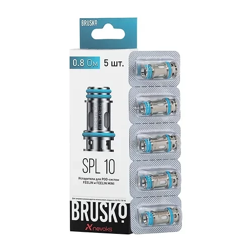 Испарители BRUSKO NEVOKS SPL 10 FEELIN/FEELIN MINI 0.8Ω (5шт/упак)